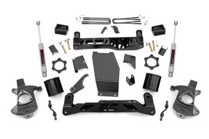 GMC Sierra 1500 Suspension Lift Kit - Rough Country - 5 Inch, Alum/Stamp Steel - '14-'18